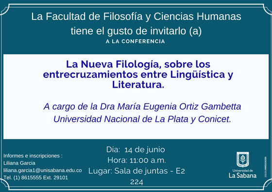 conferencia: La nueva Filología, sobre los entrecruzamientos entre Lingüística y Literatura