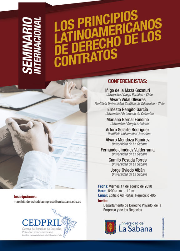 Seminario Internacional Los principios latinoamericanos de Derecho de los Contratos